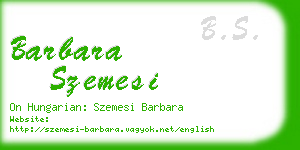 barbara szemesi business card